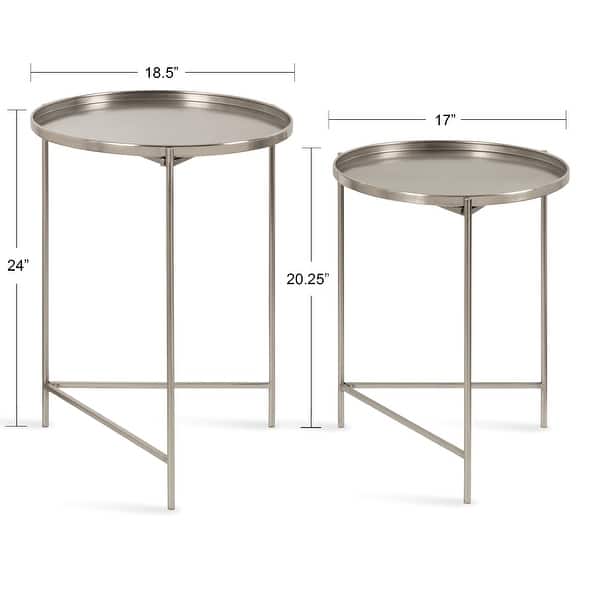 dimension image slide 12 of 13, Kate and Laurel Ulani Nesting Tables (Set of 2)