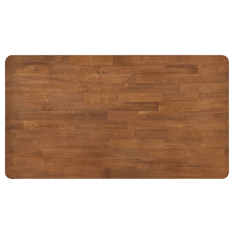 Hollyoak Walnut and Black Rectangular Dining Set