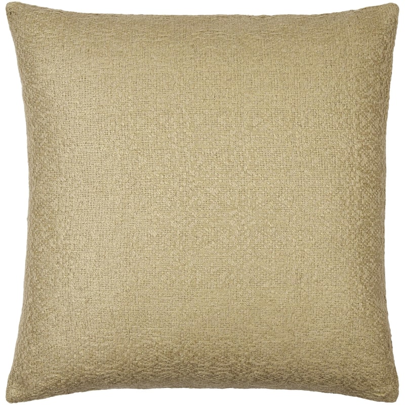 Ian Modern Solid Color Cotton Linen Throw Pillow - 22"L x 22"W - Polyester - Light Olive