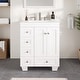 preview thumbnail 8 of 19, Eviva Acclaim Single Sink Bath Vanity with Carrara Quartz Top and Undermount Porcelain Sink 26" - White