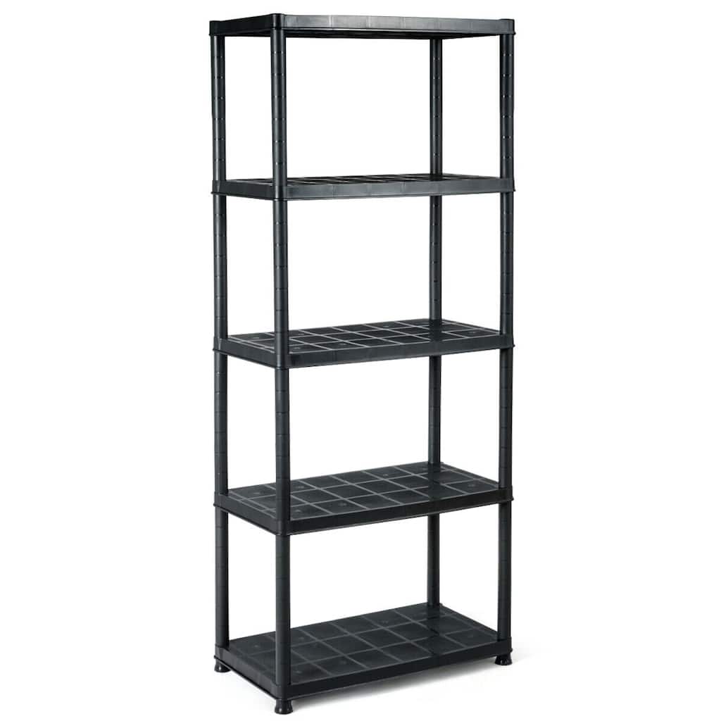 5-Tier Storage Shelf for Home Office Tools and Indoor Organization - 28" x 15" x 67" (L x W x H)