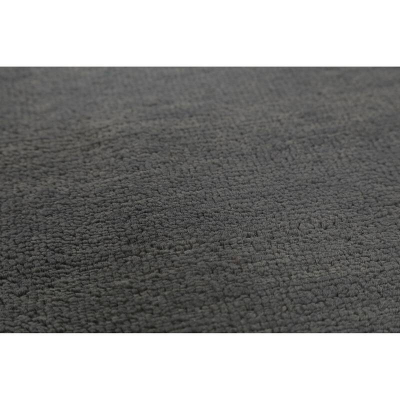 Hand Knotted Oriental 100% Wool Carpet Modern Solid Greys & Charcoal Gabbeh Area Rug - 13' 3'' X 10' 0''