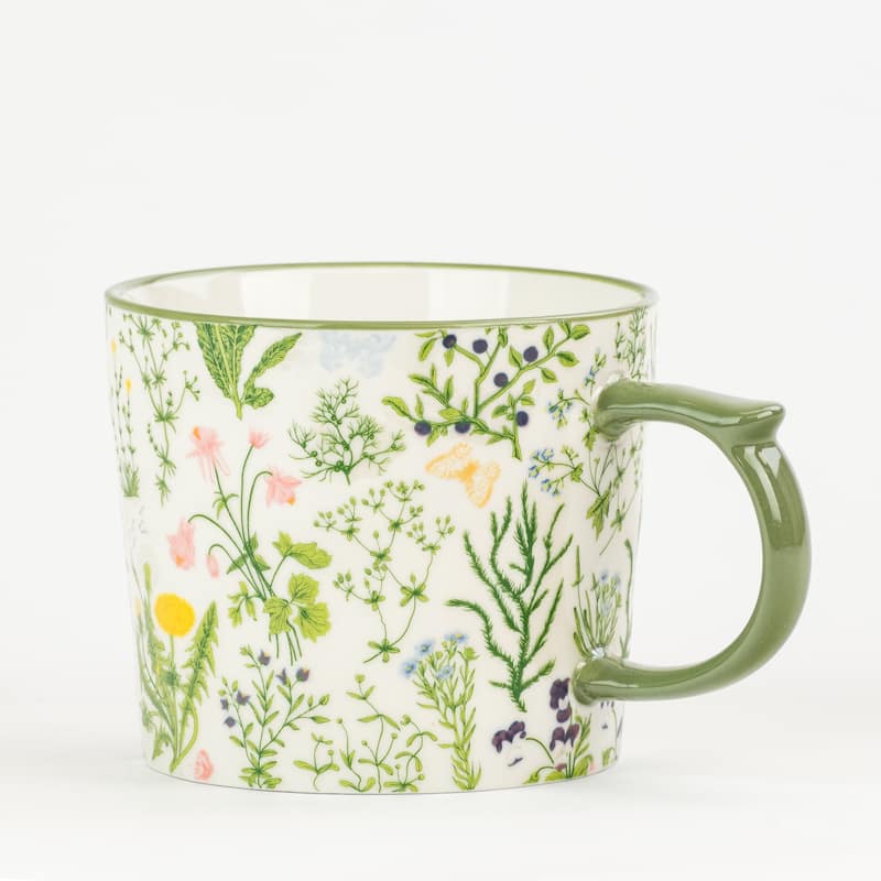 10 Strawberry Street Madison Flora Mugs, Set of 4
