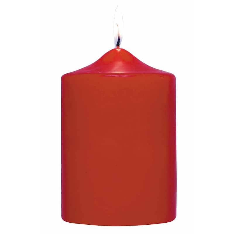 Red Pillar Candle