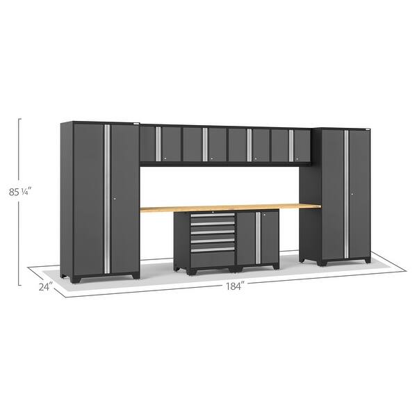 dimension image slide 4 of 13, NewAge Products Pro Series 10-pc. Steel Garage Cabinet Set