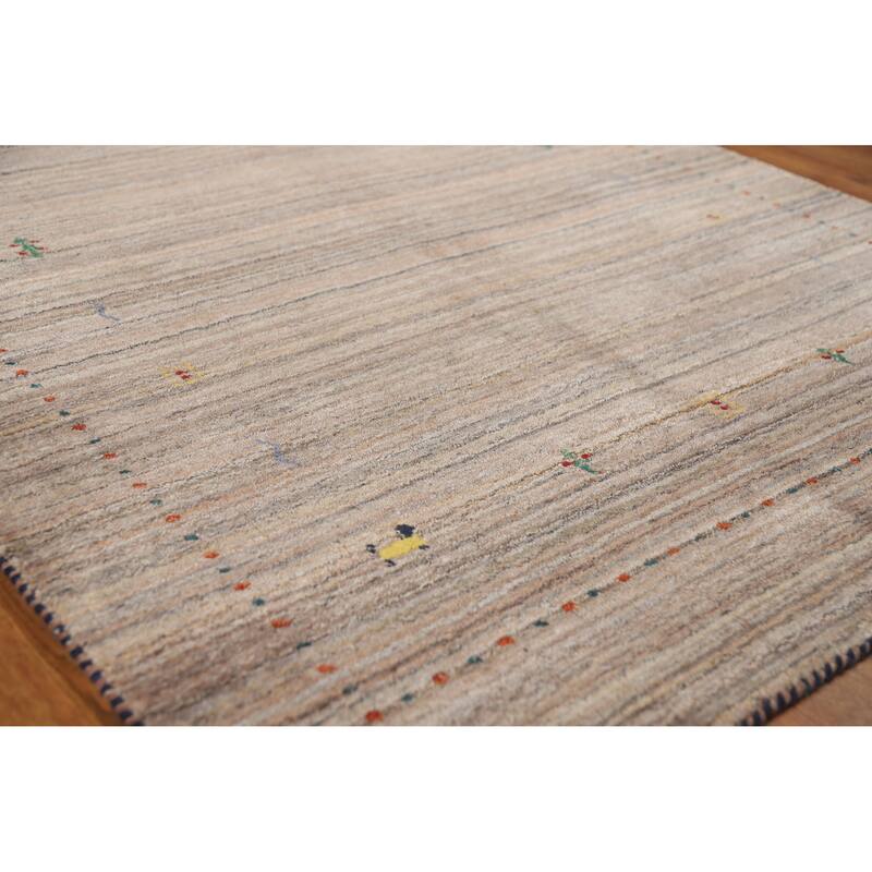 Tribal Gabbeh Indian Rug Handmade Multi-Color Wool Carpet - 3'10" x 5'8" - 3'10" x 5'8" - Multi-Color