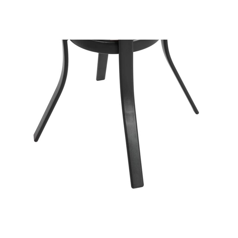 Outdoor 3-Piece Bar Stools Set w2 Rattan Bar Chairs & Bar Glass Table