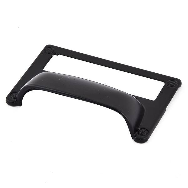 Shop Office Library File Drawer Metal Tag Frame Label Holder Pull