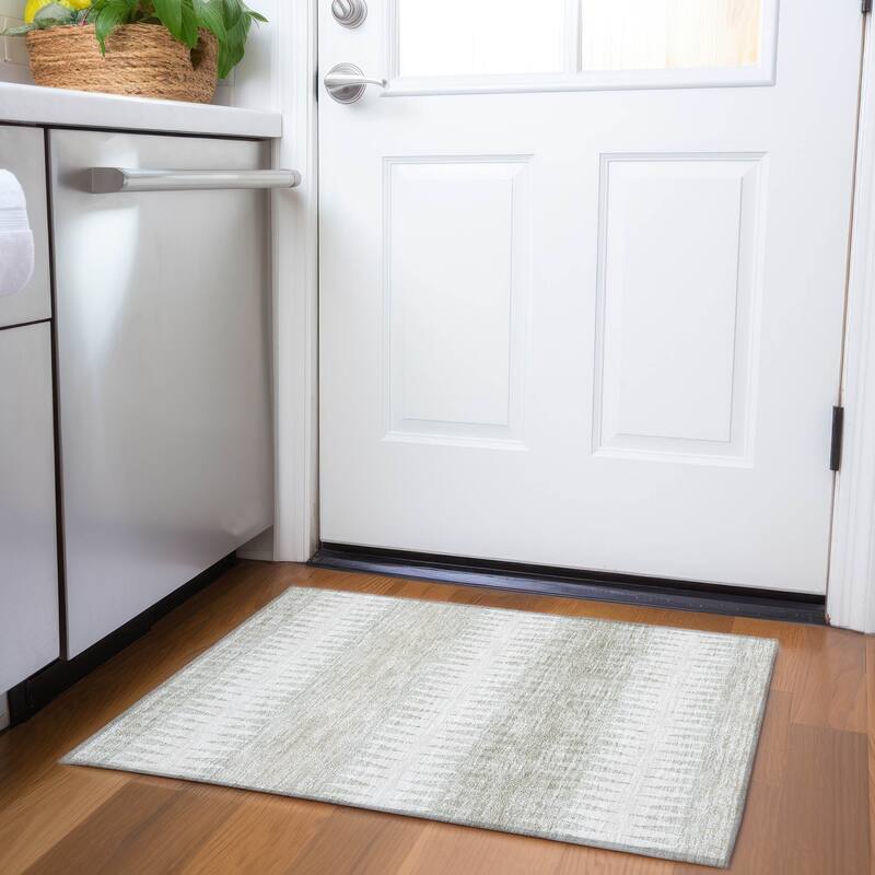 Machine Washable Indoor/ Outdoor Chantille Contemporary Rug