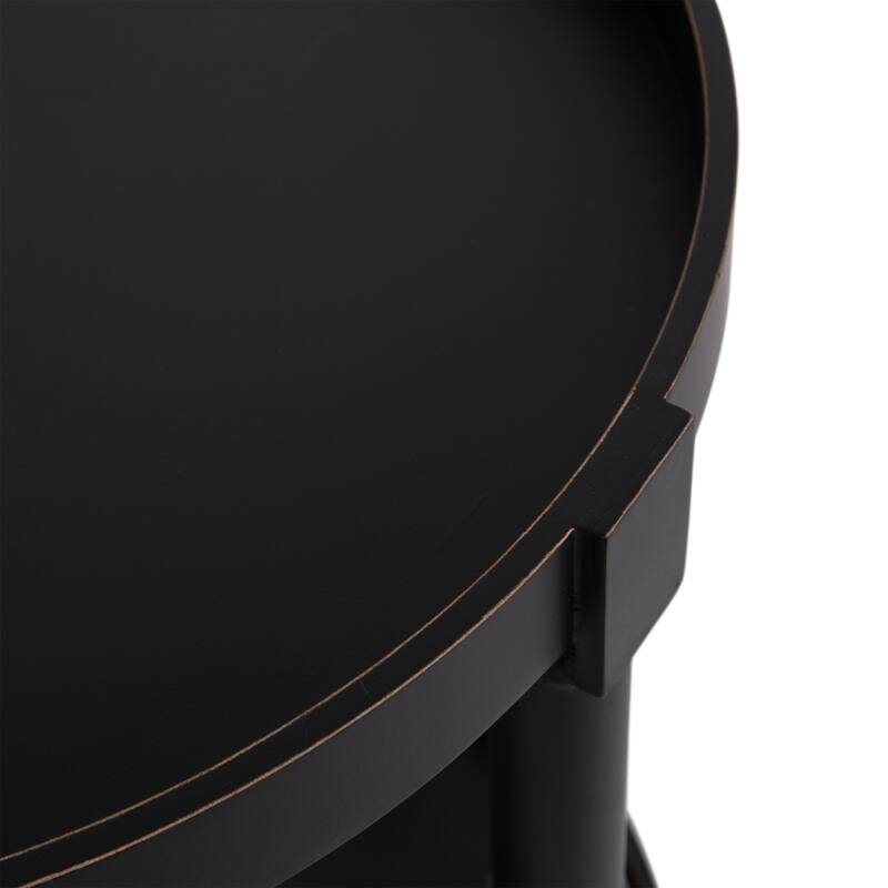 Kate and Laurel Bellport Round Wood Side Table
