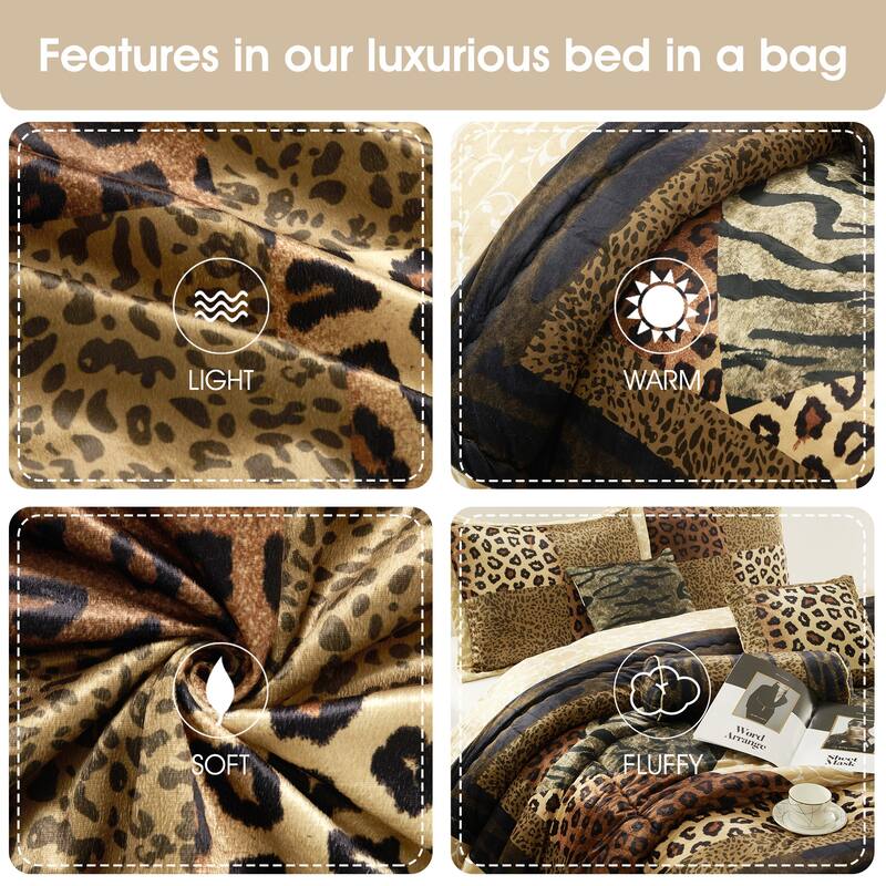 Nanshing Africa 7 Piece Animal Print Comforter Set