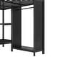 preview thumbnail 7 of 9, King Over Twin XL Metal Bunk Bed with Integrated Desk and Wardrobe, Space Saving Frame with Storage Shelves