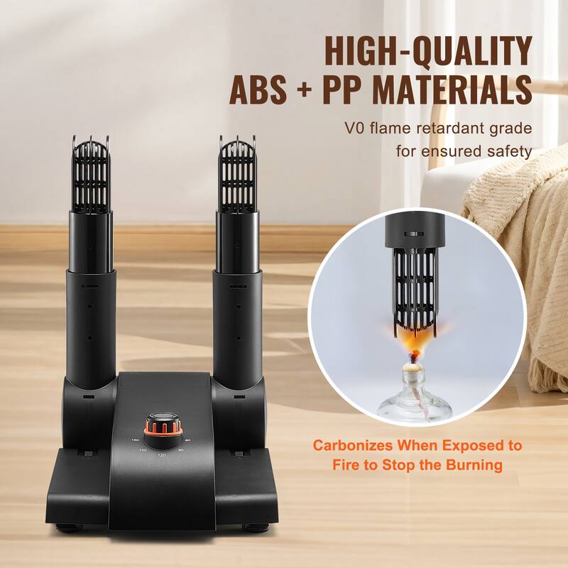Detachable 4 Tubes Shoe Dryer, Portable Boot Dryer with Timer, Boot Warmers/Dryer with Heat Blower for Snow Boots