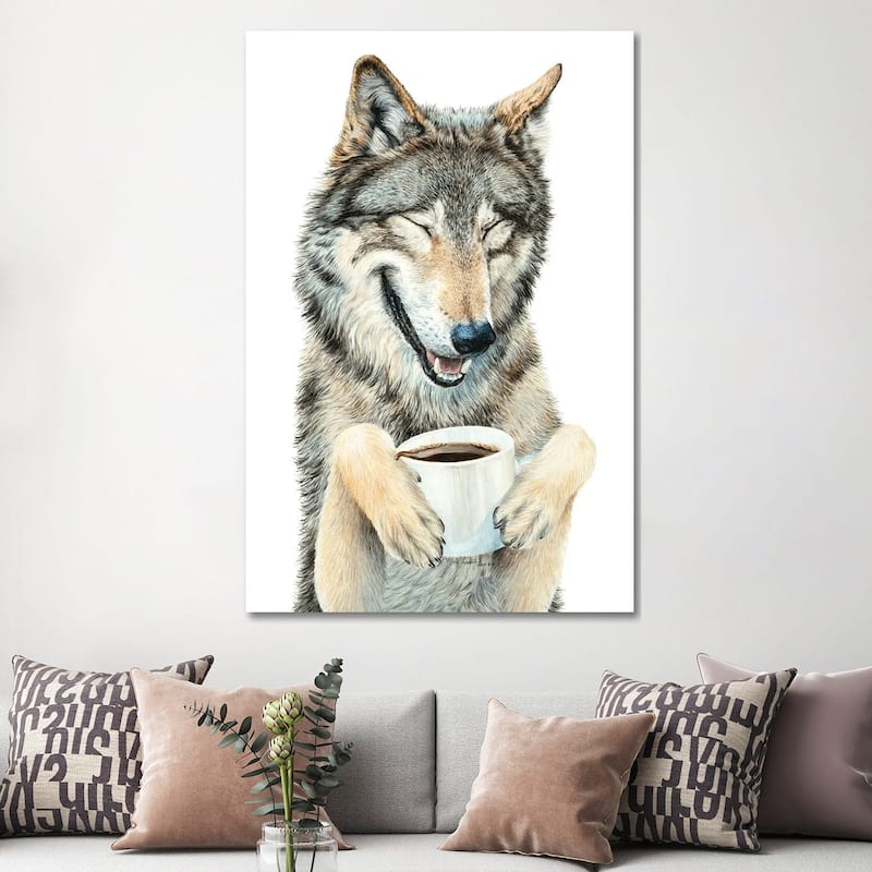 iCanvas "Coffee In The Moonlight" by Holly Simental Canvas Print