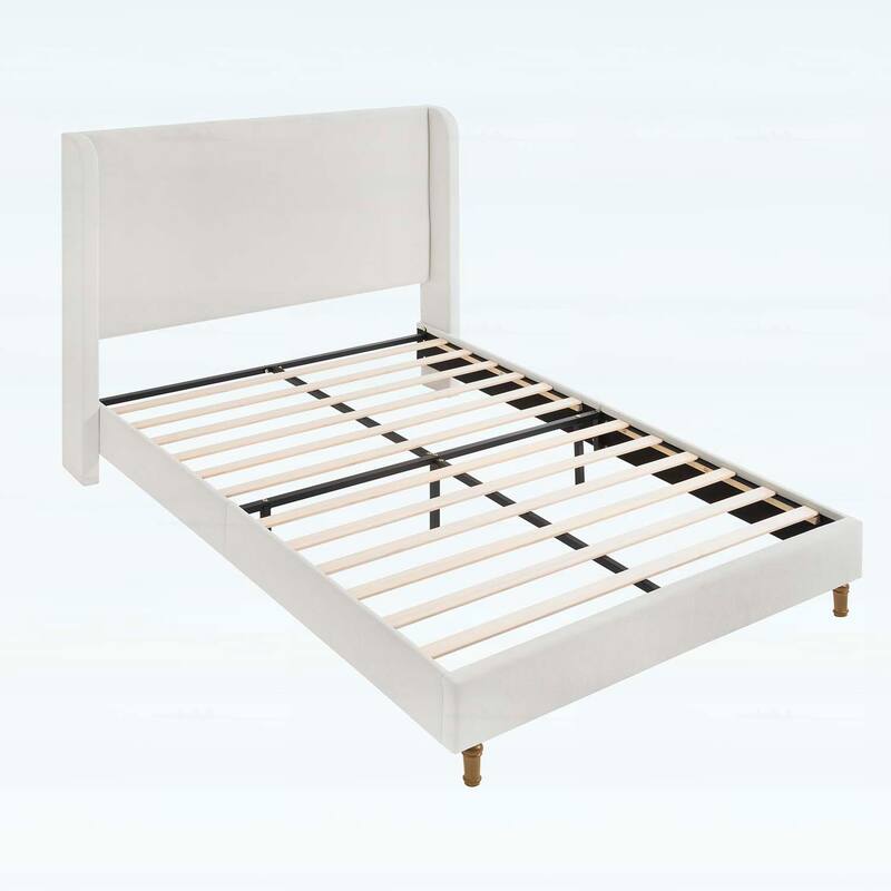 Strong and Durable High Headboard Upholstered Platform,Premium Chenill,with Skin-friendly Headboard