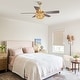 preview thumbnail 4 of 18, 52" Farmhouse Natural Rope Reversible 5-Blade Gold Ceiling Fan with Remote