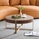 preview thumbnail 4 of 26, 31.5 Inch Round Coffee Table with Sturdy Pedestal
