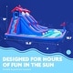 preview thumbnail 3 of 7, Deluxe Inflatable Water Triple Slide Park - Heavy-Duty Nylon Bouncy Station - Climbing Wall, 3 Slides & Splash Pool - Large