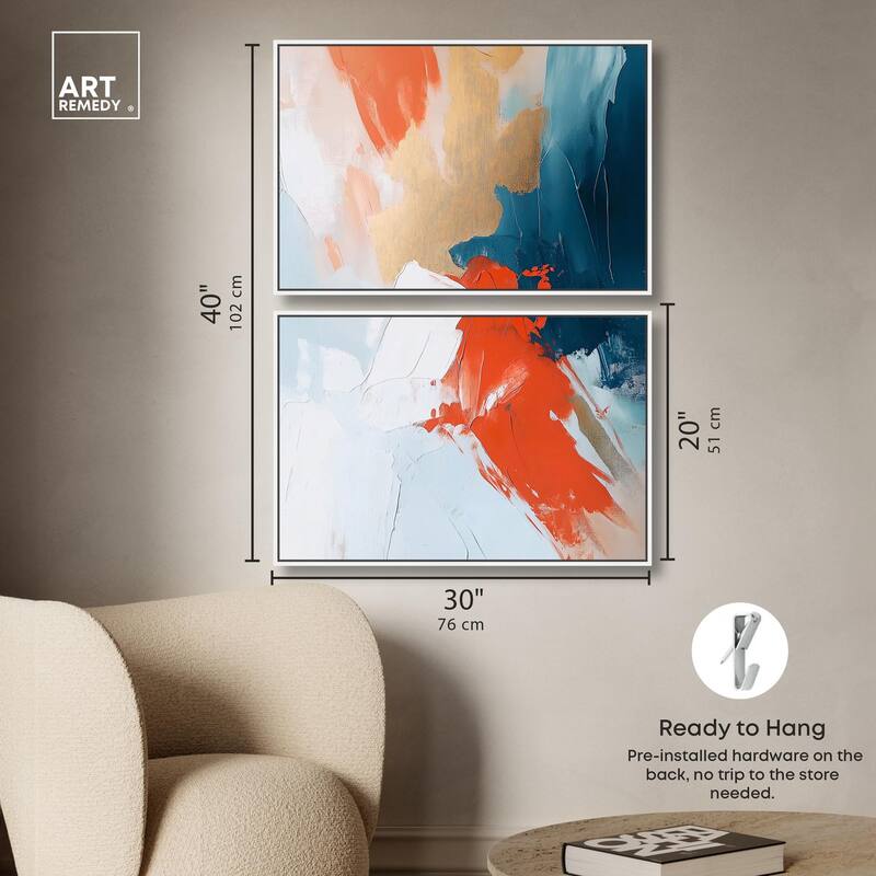 Bold and Bright I Canvas Set of 2 by Art Remedy