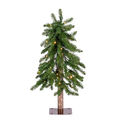Delightful 3 Foot Prelit Alpine Tree