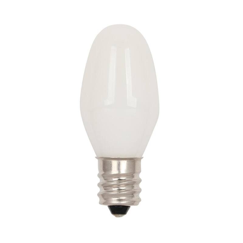 Westinghouse Lighting 0.6-Watt (7-Watt Equivalent) Clear C7 Filament LED Light Bulb, Candelabra Base, 2 Pack - 2-Pack