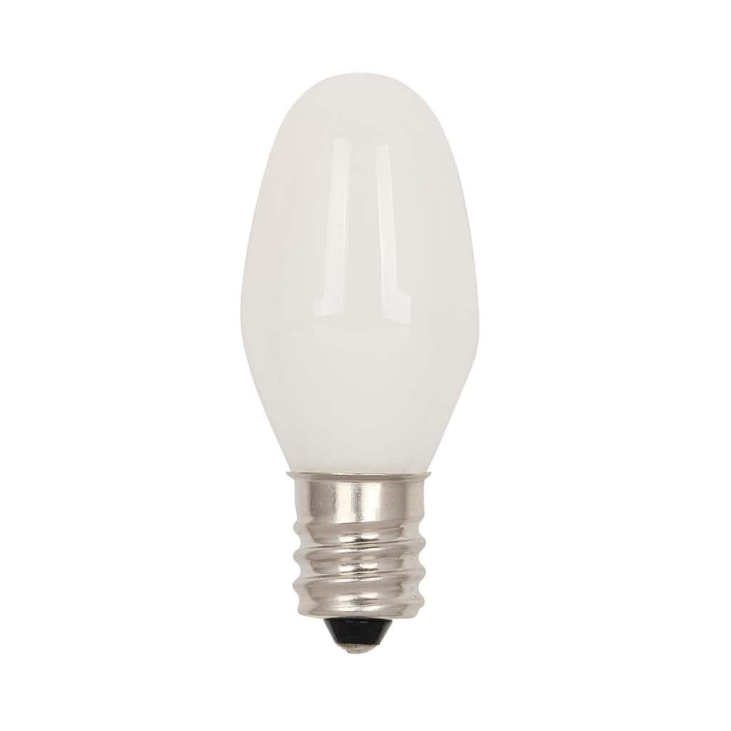 Westinghouse Lighting 0.6-Watt (7-Watt Equivalent) Clear C7 Filament LED Light Bulb, Candelabra Base, 2 Pack - 2-Pack
