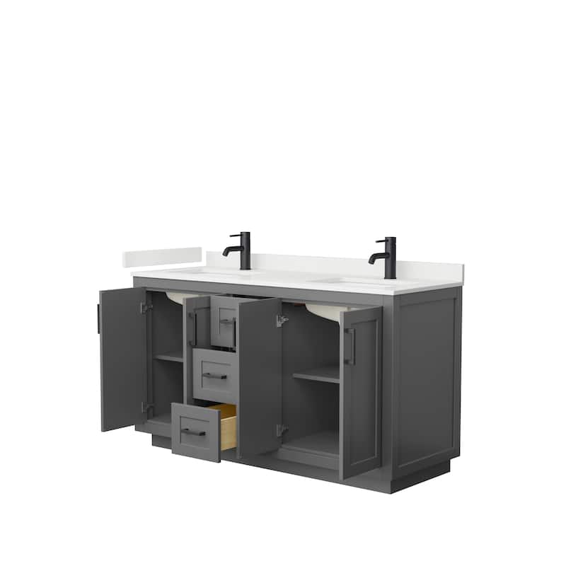 Miranda 60-inch Double Vanity, Quartz Top