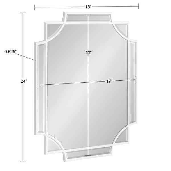dimension image slide 7 of 18, Kate and Laurel Minuette Traditional Decorative Framed Wall Mirror