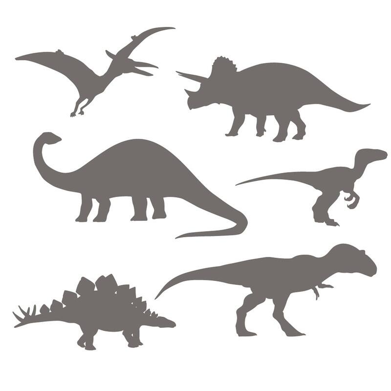 Tempaper Dinosaur Removable Wall Decals (2 Sheets) - Red