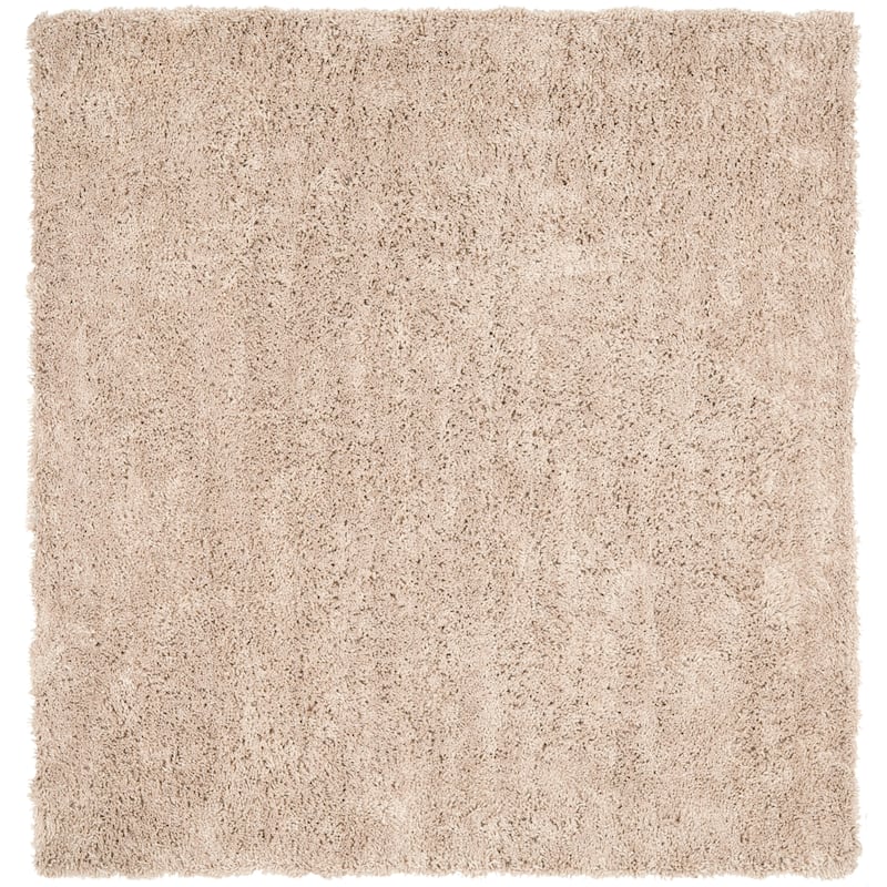 SAFAVIEH Handmade Classic Shag Nakhshun Rug - 7' x 7' Square - Taupe