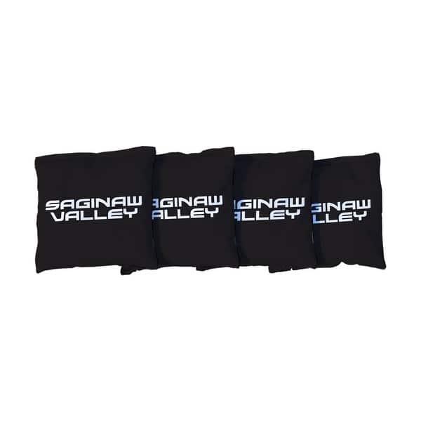 slide 2 of 3, Saginaw Valley State Cardinals Black Cornhole Bags All-Weather Resin Filled