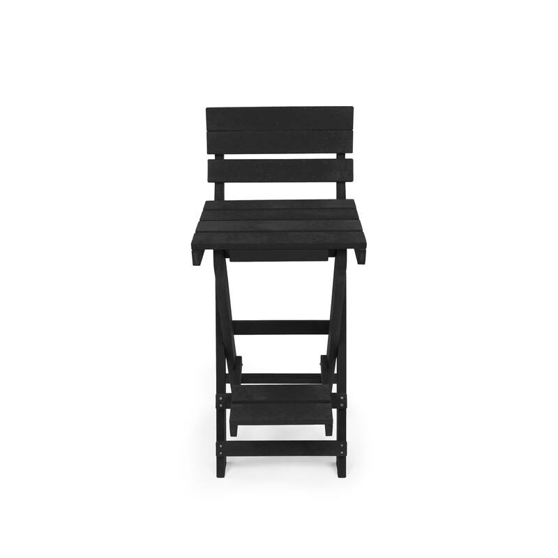 Key West Fully Assembled All-Weather Recycled HDPE Outdoor Folding Bar Stool