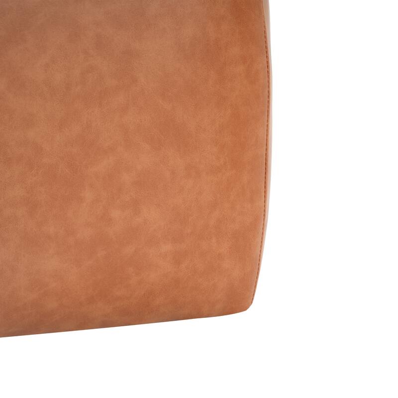 Roomfitters Upholstered Tufted Square Storage Ottoman with Hidden Compartment, Faux Leather