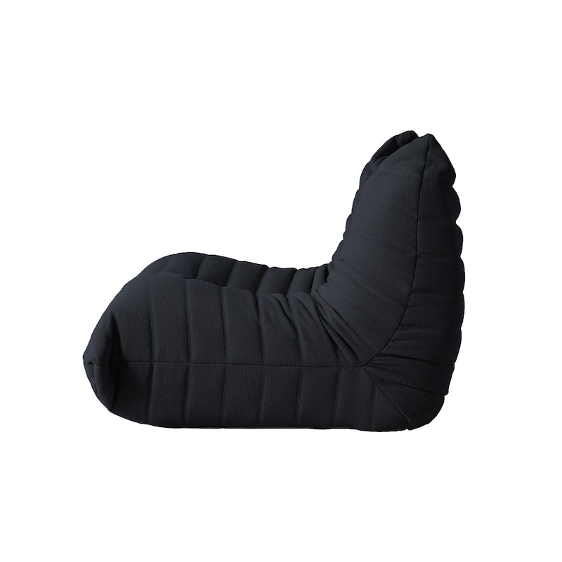 Fireside Chair Single Sofa Teddy Fabric Bean Bag Chair