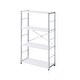 preview thumbnail 6 of 4, 4-Tier Tennos Bookshelf, Black & Chrome Finish