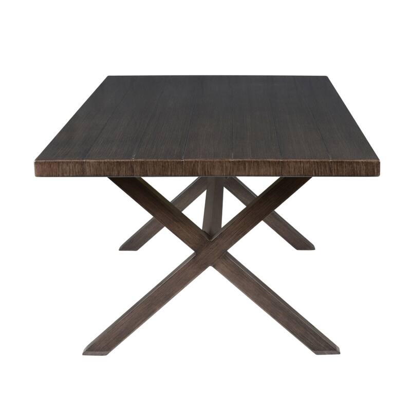 Mersin Rectangle Patio Table, Light Gray