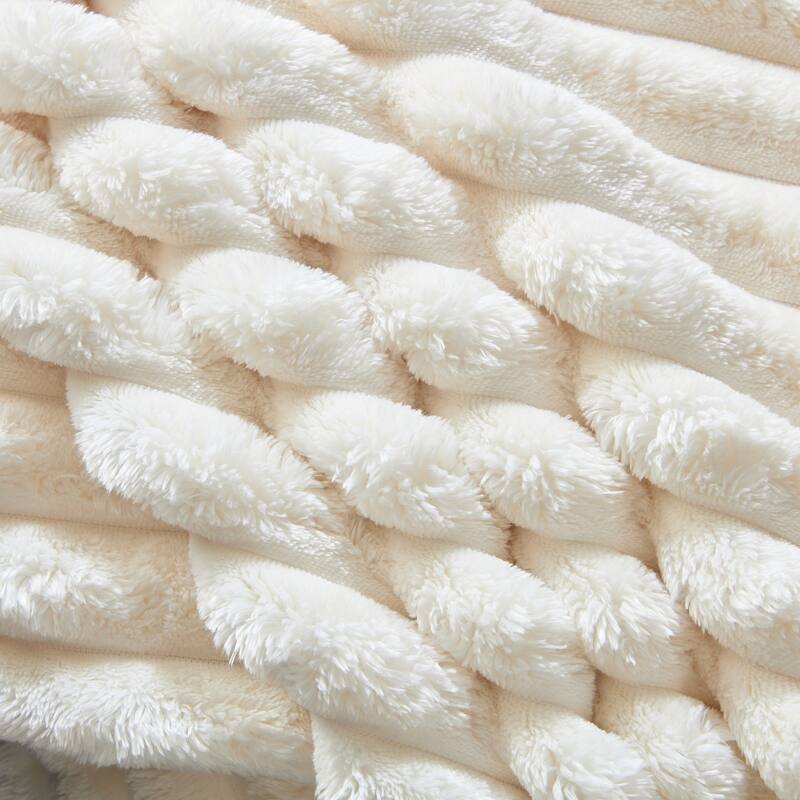 GDFStudio - Plush Corduroy 4-Seater 104.3" Deep Seat Convertible Sofa