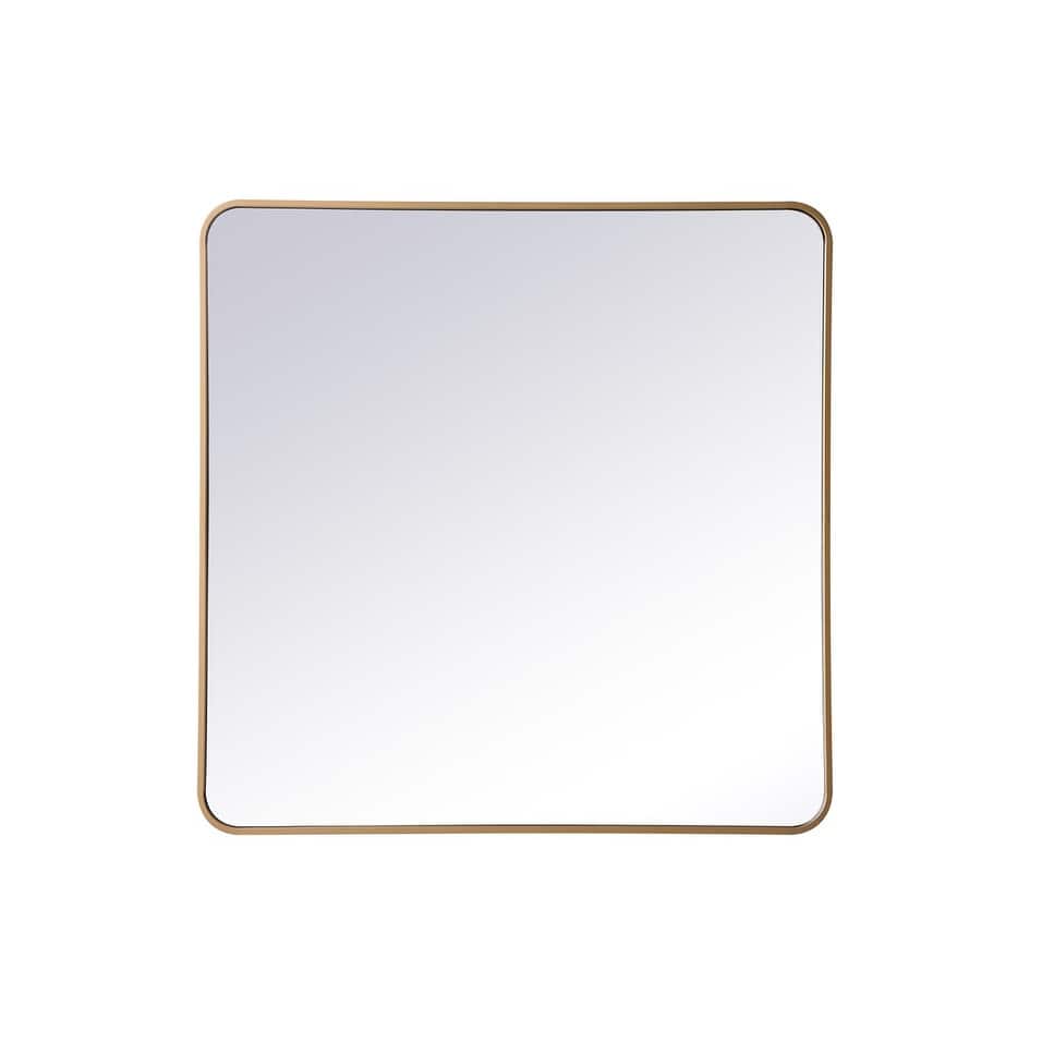 Ezra Soft Corner Metal Rectangular Mirror