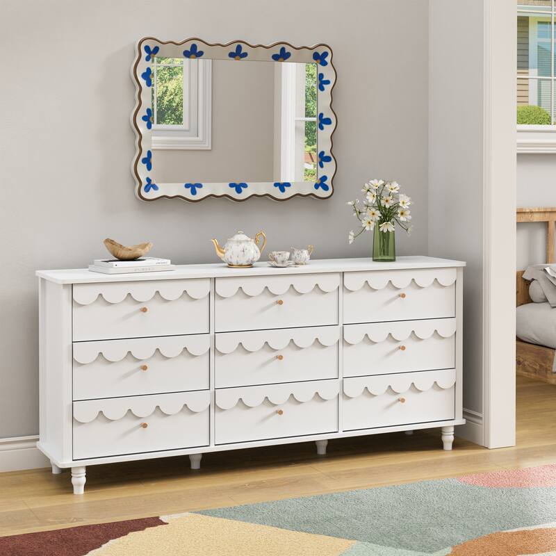 Royal 9-Drawer Lace Dresser - Max Storage for Growing Kids - White