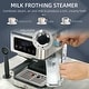 preview thumbnail 5 of 7, HOMCOM 1-2 Cup Stainless Steel Espresso Machine with Milk Frother Wand & Removable Water Tank, Coffee Gift