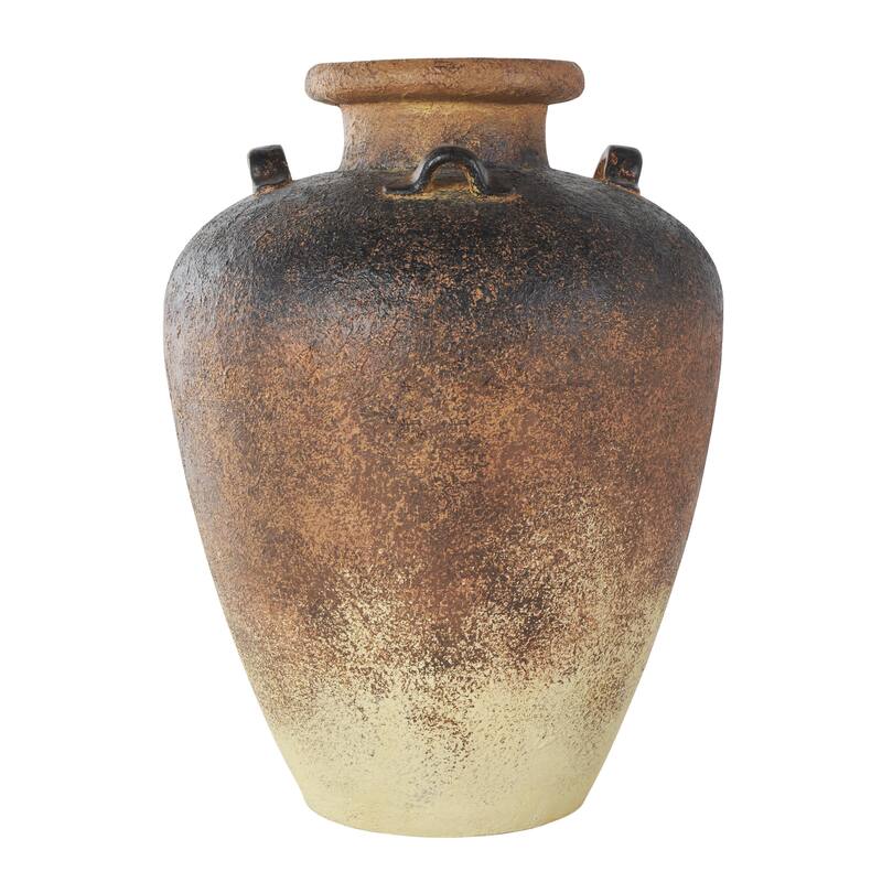 Magnesium Oxide Textured Ombre Antique Amphora Decorative Vase - Copper - Roche River Decor