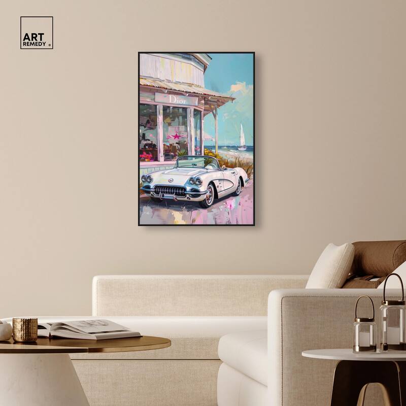 Classic Beach Store Canvas by Art Remedy