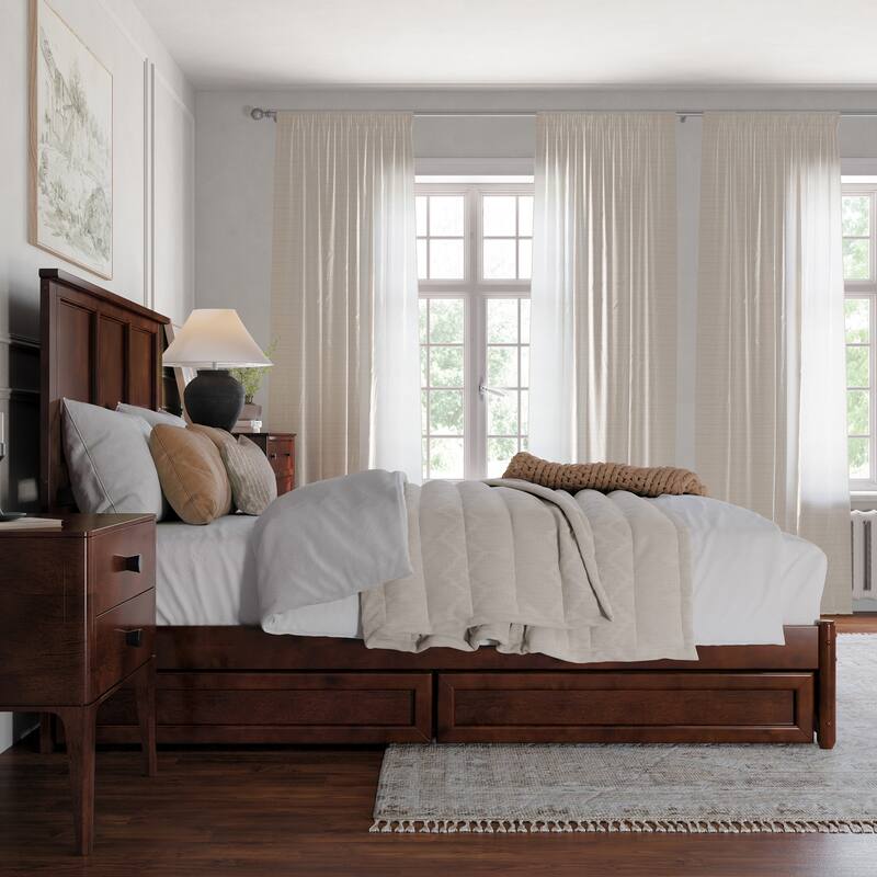 Felicity Platform Bed with Panel Footboard and Storage Drawers