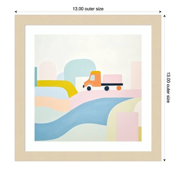dimension image slide 4 of 18, Imagination on Wheels III by Lazar studio Wood Framed Wall Art Print