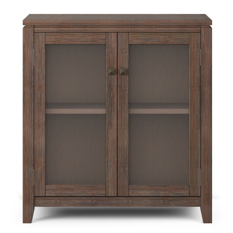 WYNDENHALL Essex SOLID WOOD 30 inch Wide Contemporary Low Storage Cabinet - 30"w x 14"d x 31" h