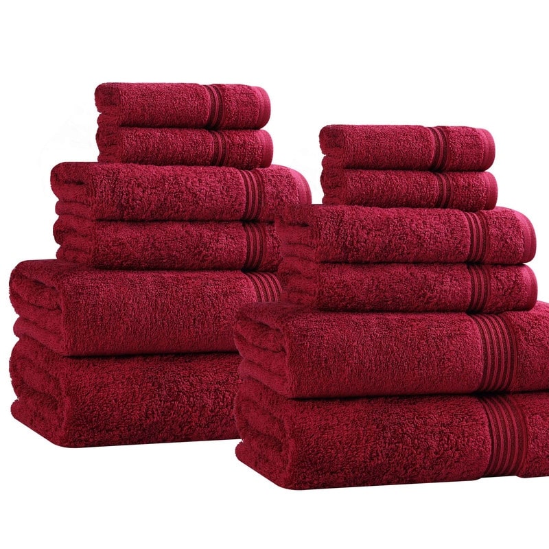 Superior Heritage Egyptian Cotton Absorbent 12-Piece Towel Set