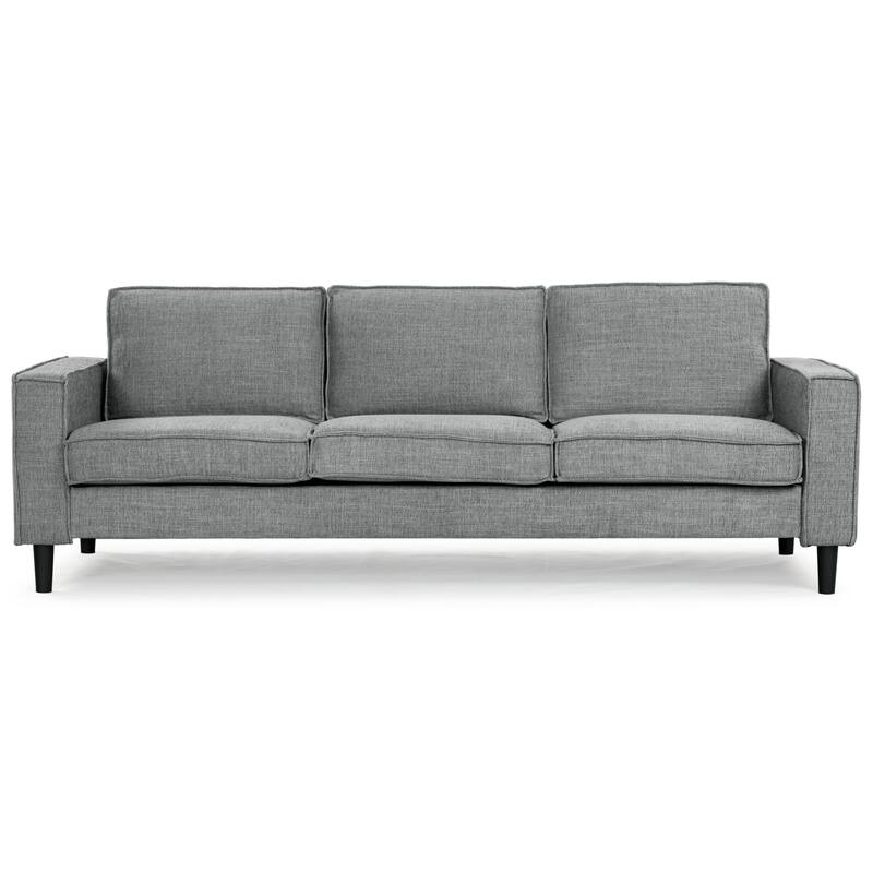 SAFAVIEH Couture Kalyna 3.5-Seater Sofa - 96"W x 33"D x 33"H - Grey