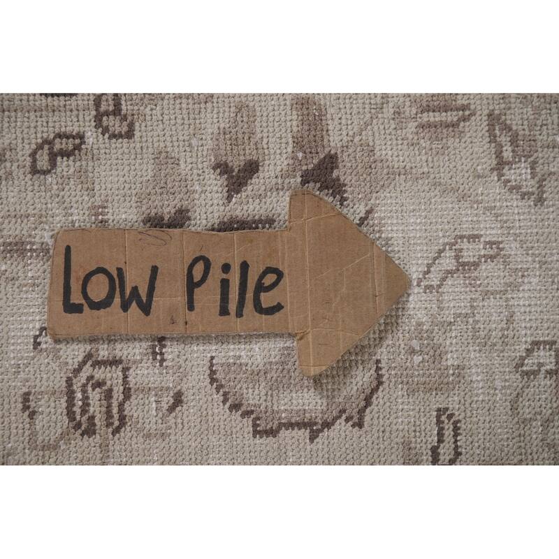 Hand Knotted Oriental 100% Wool Carpet Traditional Floral Beige & Ivories Kashan Area Rug - 12' 1'' X 9' 5''