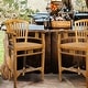 preview thumbnail 1 of 1, Chic Teak Orleans Teak Wood Indoor/ Outdoor Counter Stool with Arms