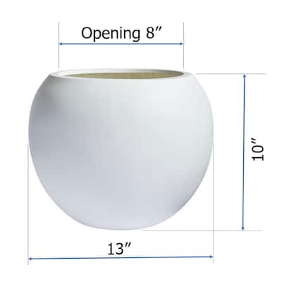 DreamPatio Riverside Fiberstone Modern Sphere Planter for Indoor/Outdoor